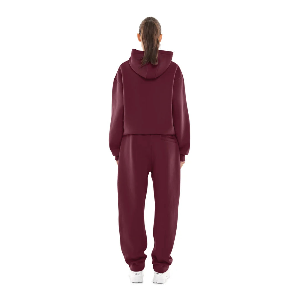 OPEN LEG JOGGER BLACK CHERRY