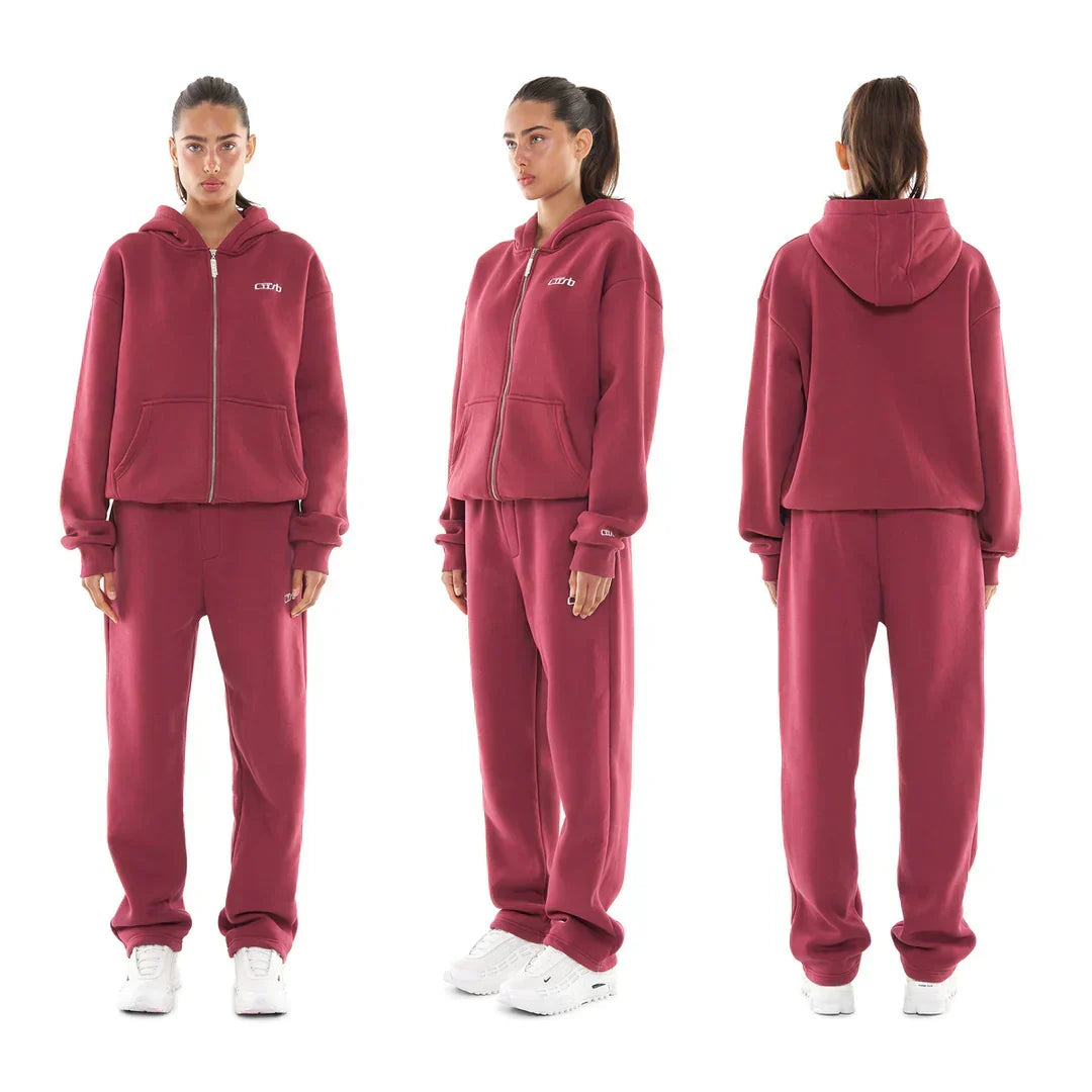 OPEN LEG JOGGER RICH RED